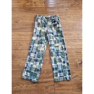 Gap Kids Madras Plaid Chino Pants Youth Size 10 Preppy Nautical